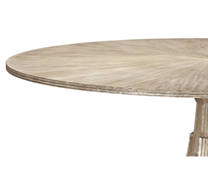 Lacock 70" Venetian White Oak Dining Table with Silver Gilding