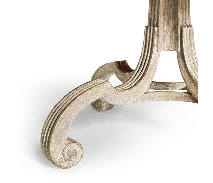 Lacock 70" Venetian White Oak Dining Table with Silver Gilding