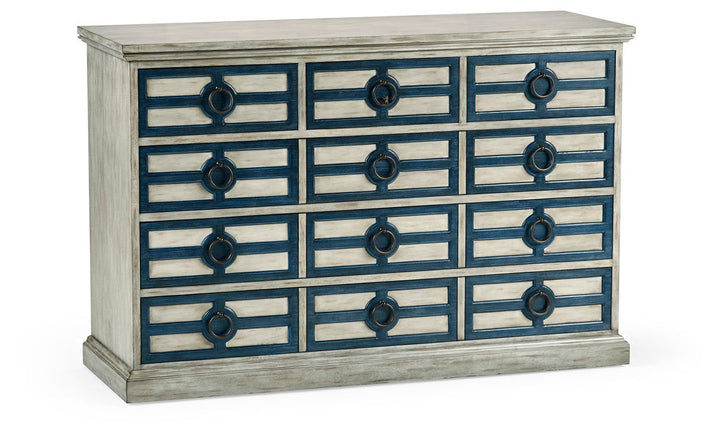 Midmoor White Grey Chest of Drawers