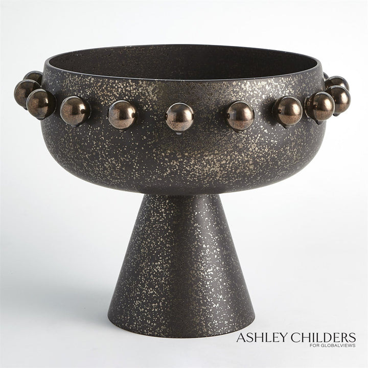 Spheres Collection Footed Bowl - Bronze