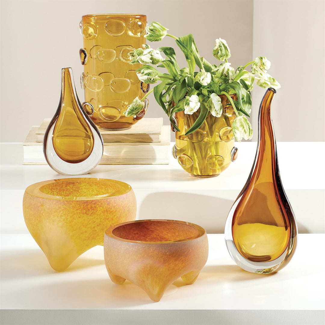 Rondelle Vase - Amber - Large