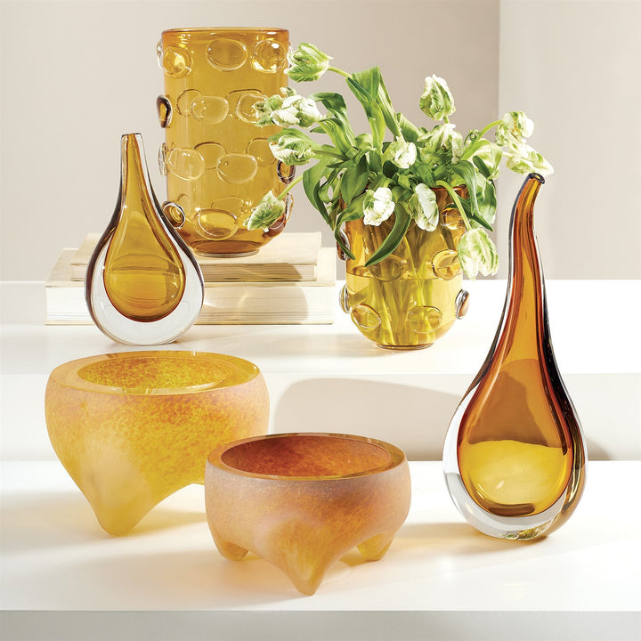 Rondelle Vase - Amber - Large