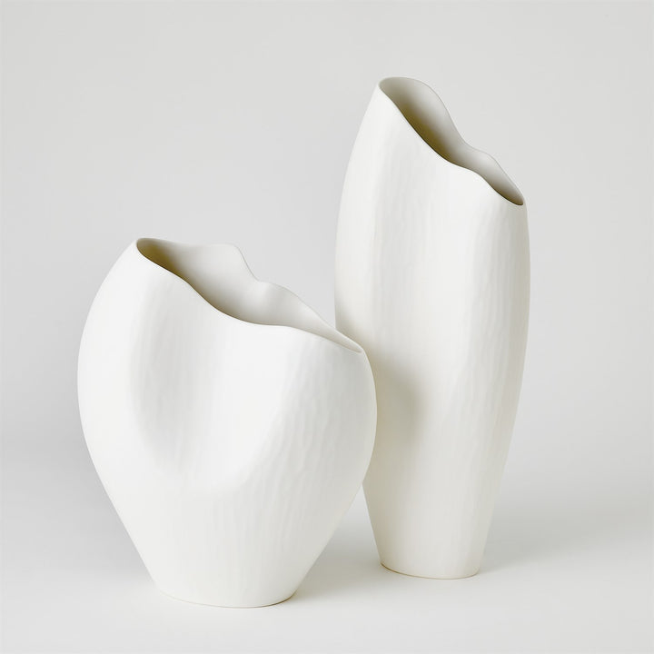 Horn Vase - Matte White - Small