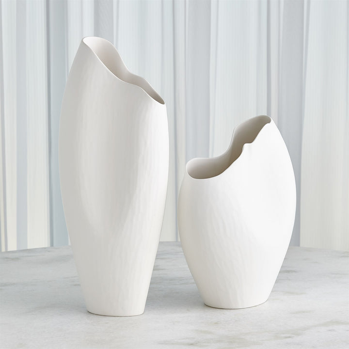 Horn Vase - Matte White - Large