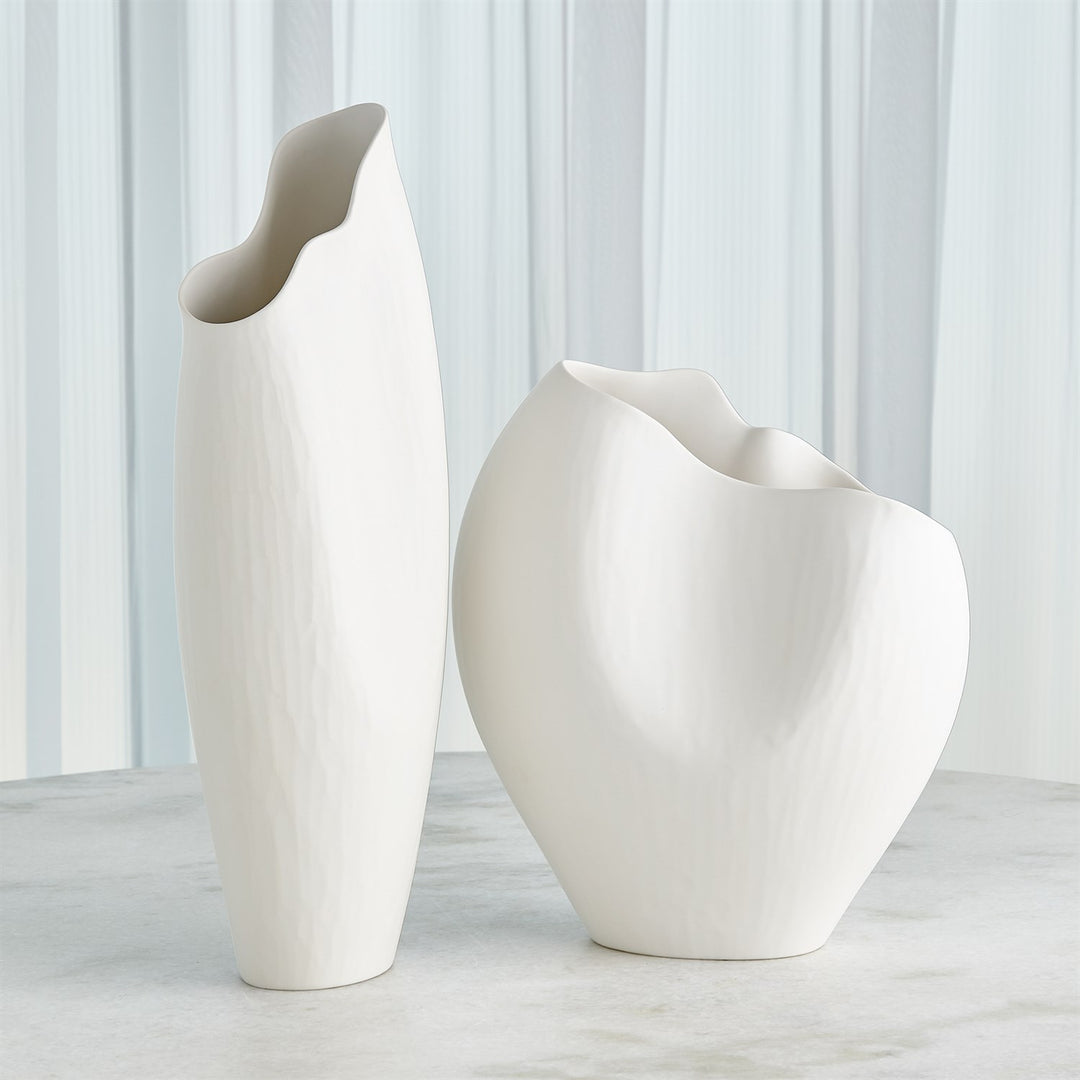 Horn Vase - Matte White - Large