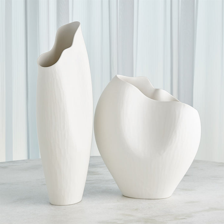 Horn Vase - Matte White - Large