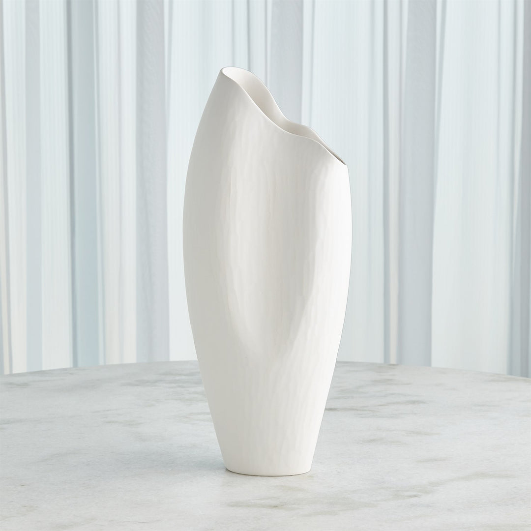 Horn Vase - Matte White - Large