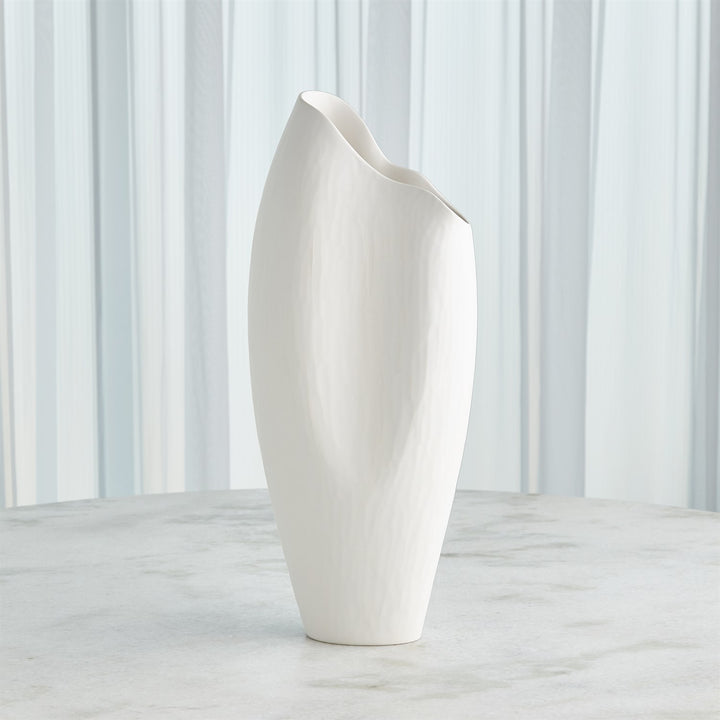 Horn Vase - Matte White - Large