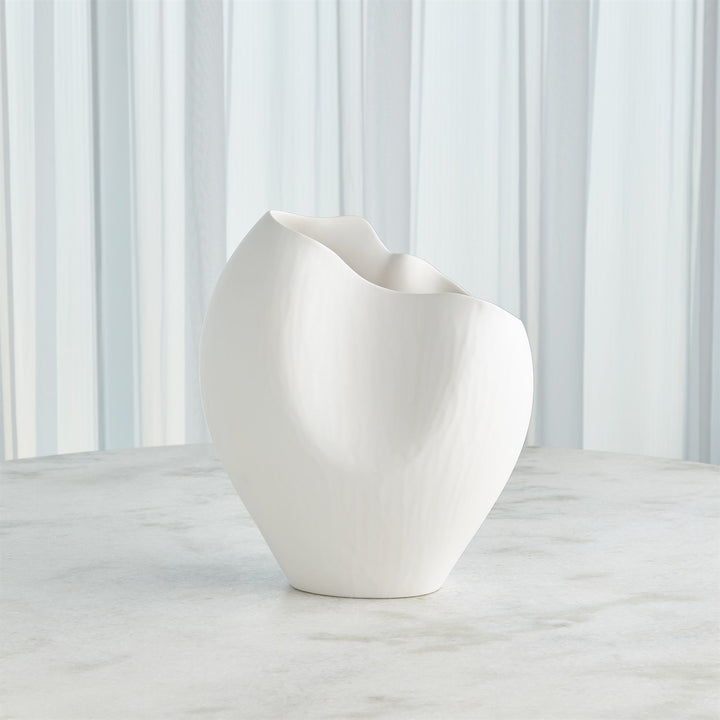 Horn Vase - Matte White - Small