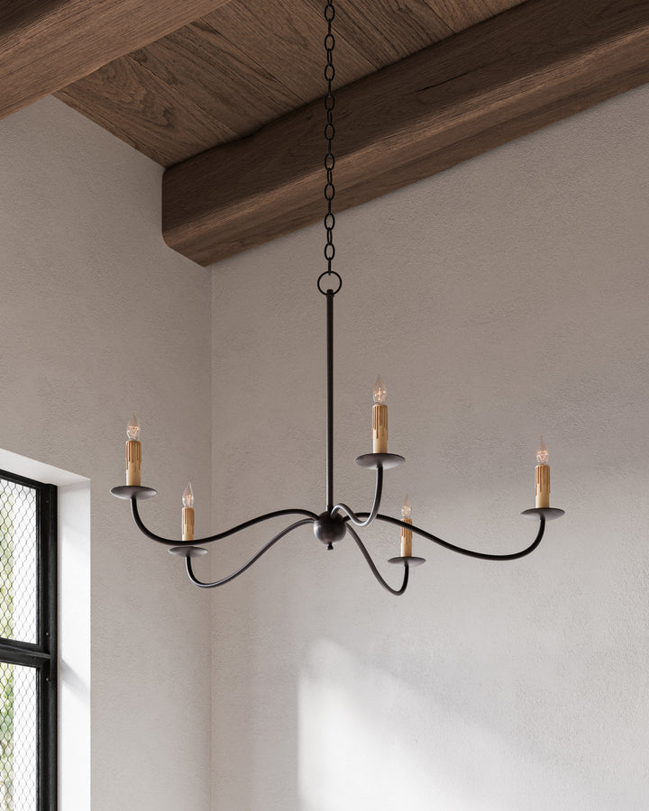 Saxon Small Black Chandelier