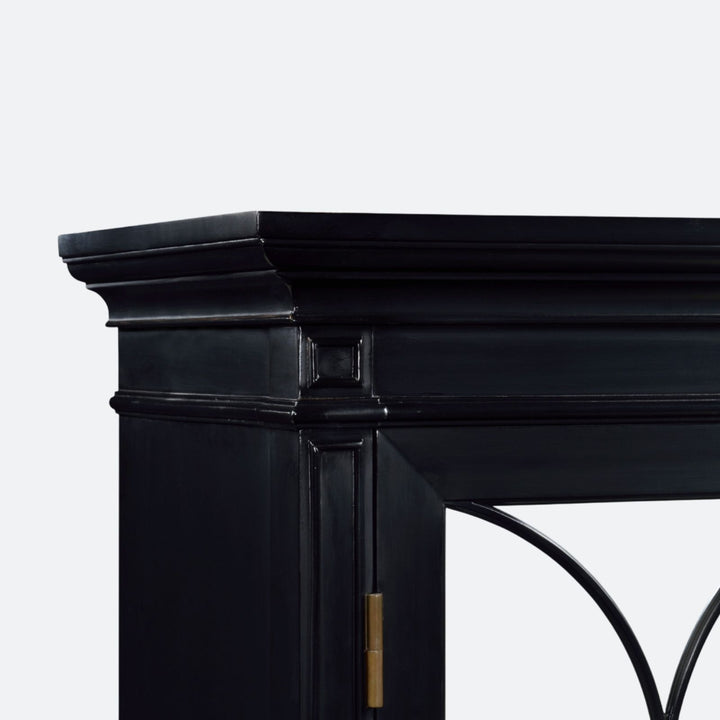 Formal Black Display Cabinet