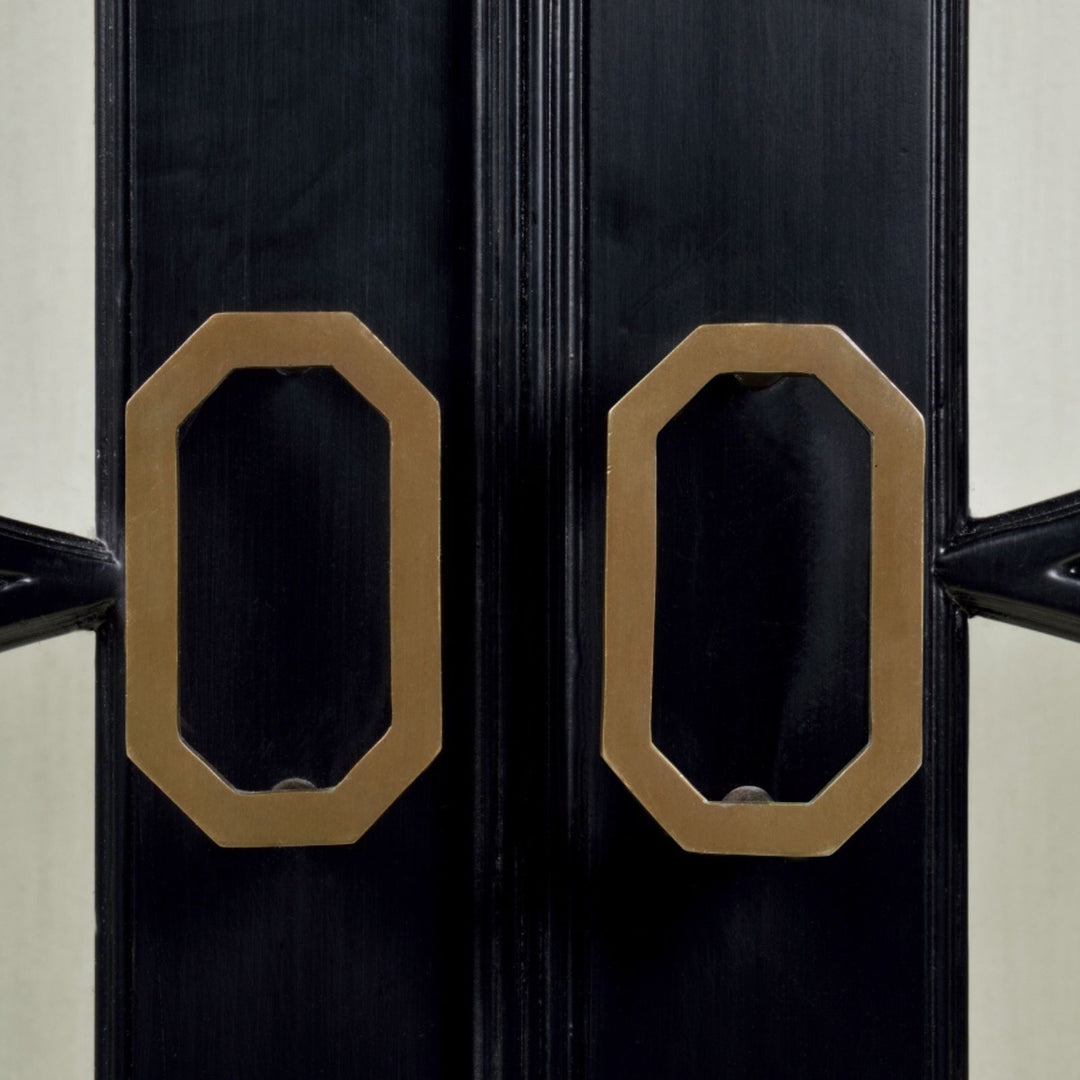 Formal Black Display Cabinet