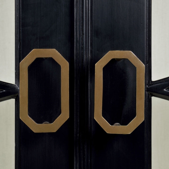 Formal Black Display Cabinet