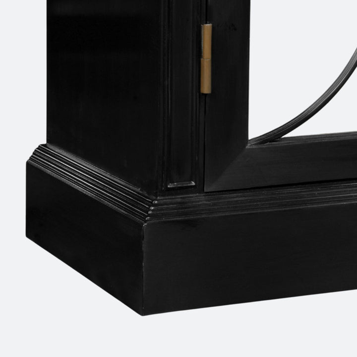 Formal Black Display Cabinet