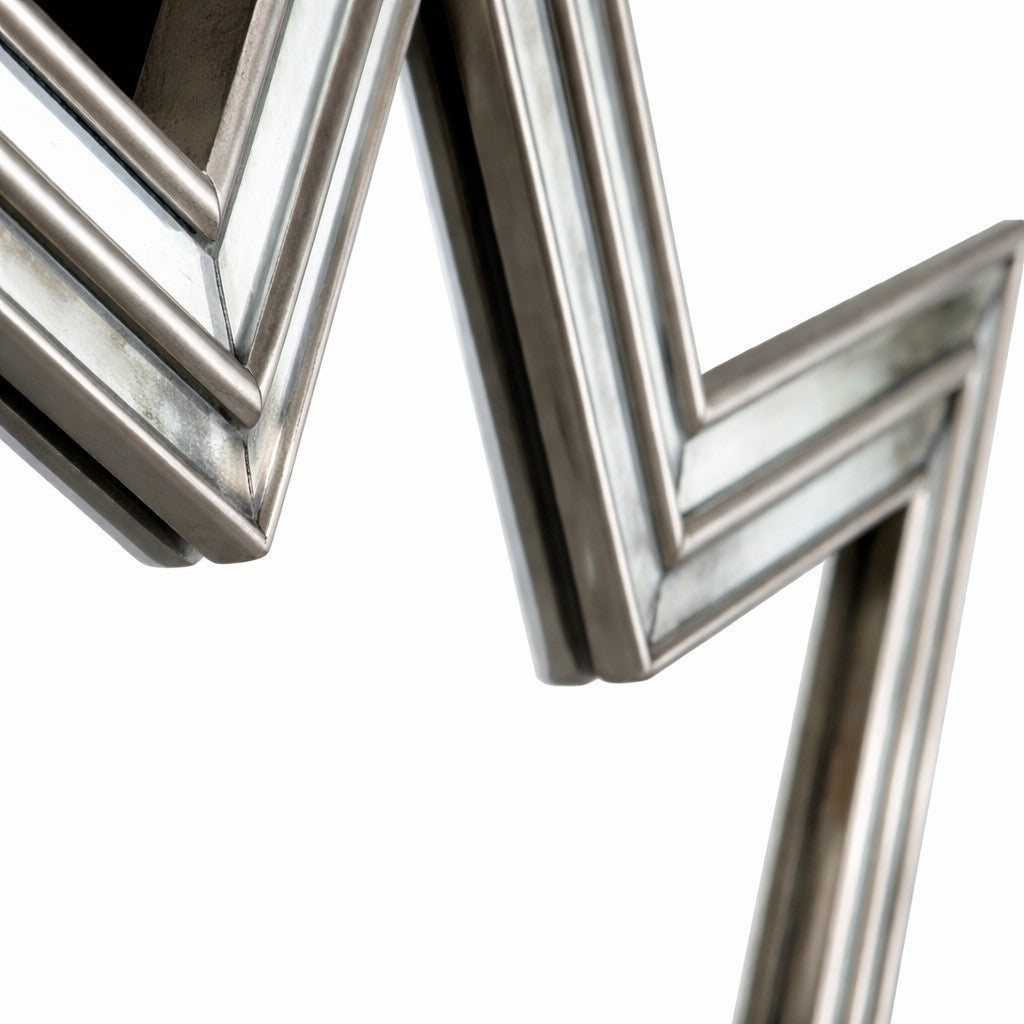 Celeste Mirror in Antique Silver Leaf