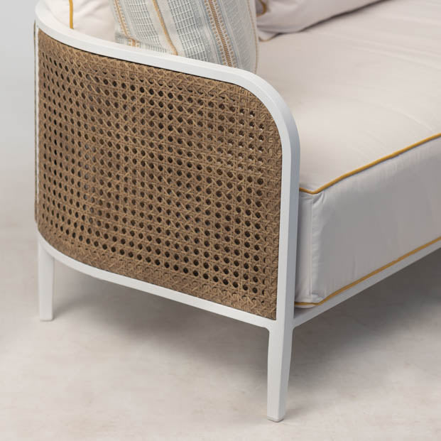 Havana Sofa - Chalk/Natural Cane