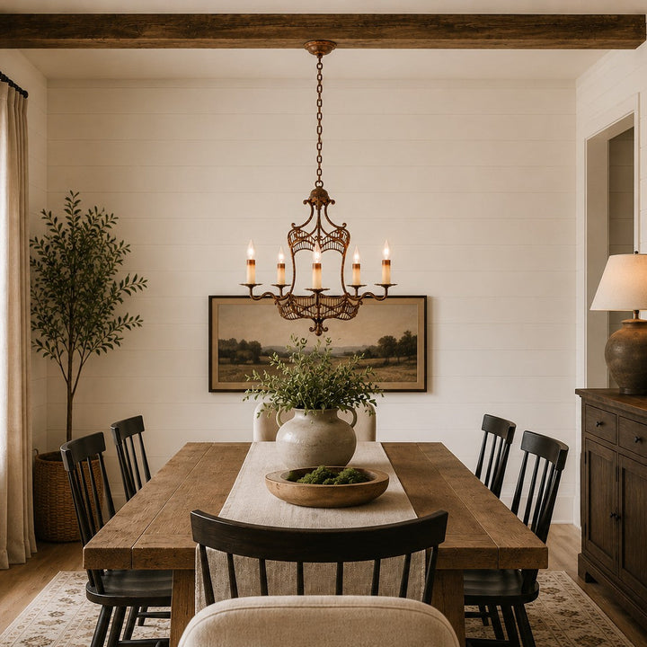 Charisse Chandelier in Aged Iron