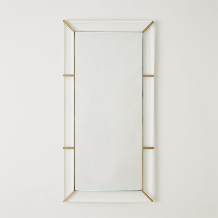 Acrylic Rectangle Mirror - Brushed Brass/Stainless