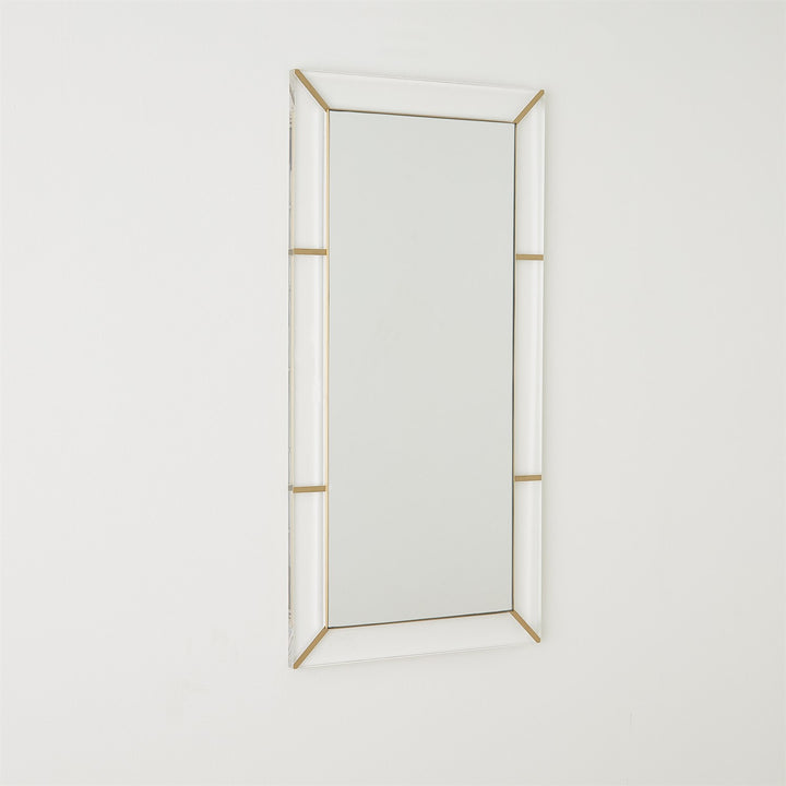 Acrylic Rectangle Mirror - Brushed Brass/Stainless
