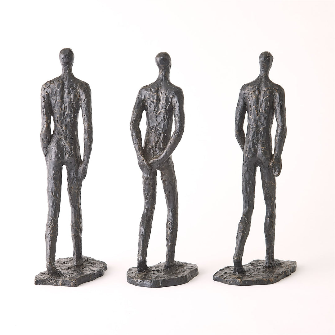Set of 3 Pondering Sculptures - Bronze