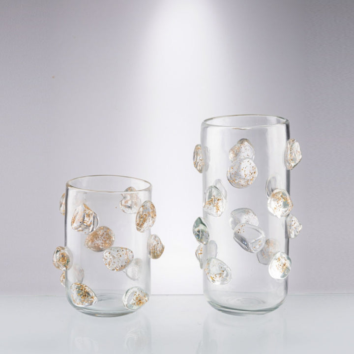 Clarity Glass Button Vase - Large