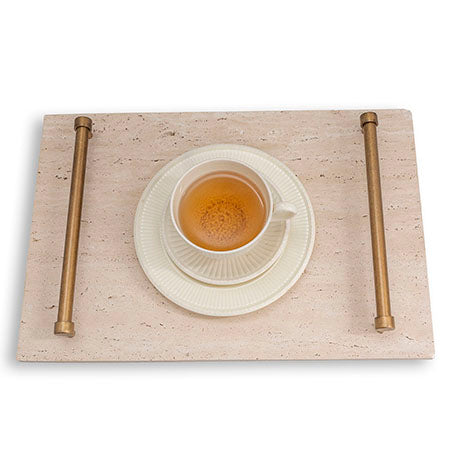 Tivoli Brass & Natural Stone Tray