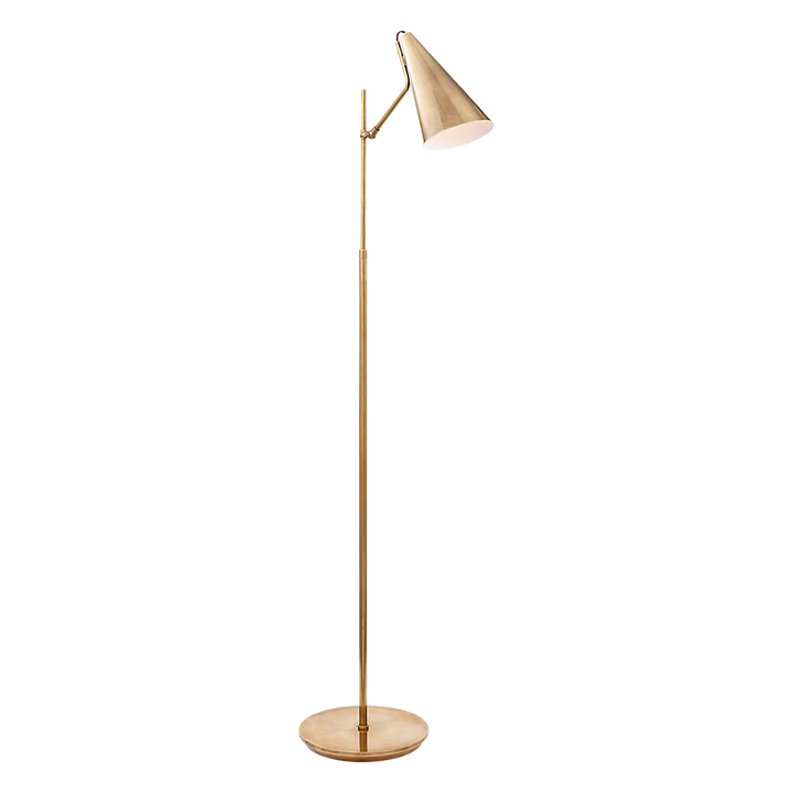 Clemente Floor Lamp in Hand-Rubbed Antique Brass