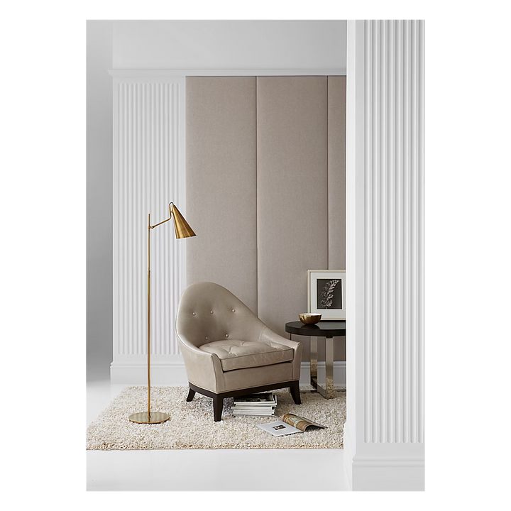 Clemente Floor Lamp in Hand-Rubbed Antique Brass