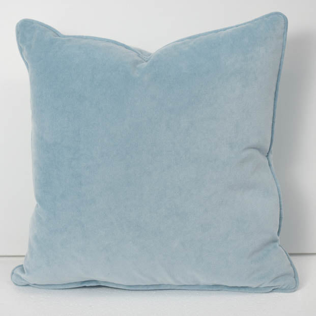 Pale Blue Velvet Cushion