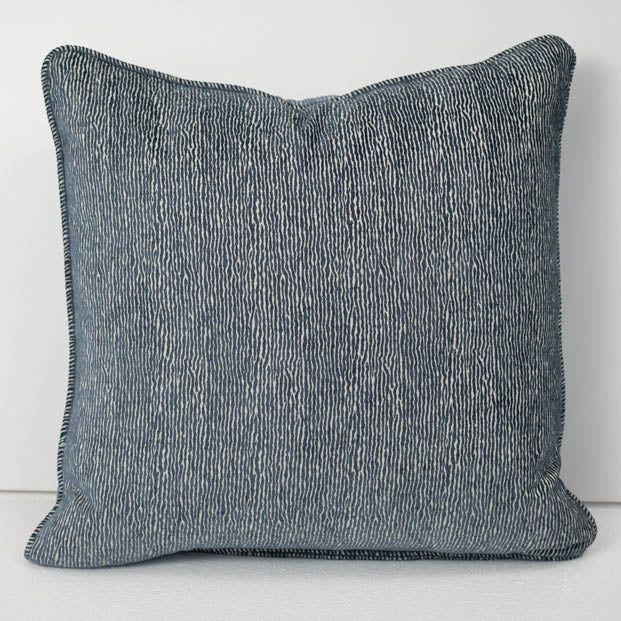 Squiggle Cushion - Blue & White