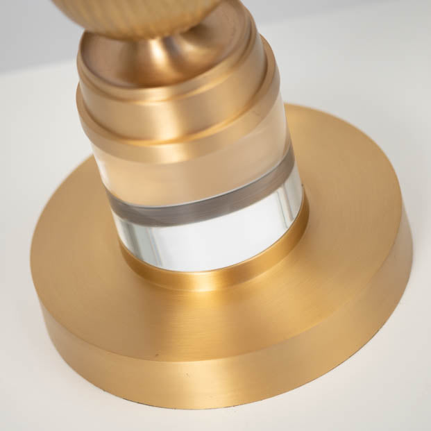 Fluted Ball Acrylic Brass Hurricane - Tall