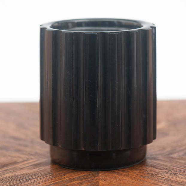 Black Gear Marble Candlestick Holder - Small