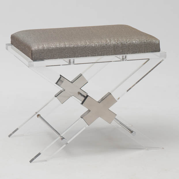 Crossing Lucite Bench
