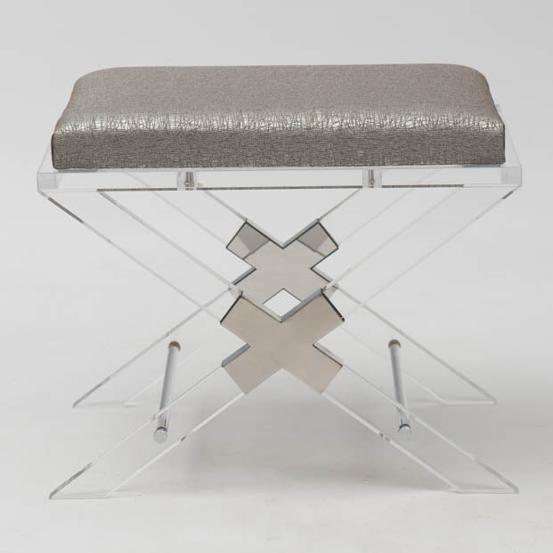 Crossing Lucite Bench