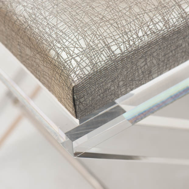 Crossing Lucite Bench