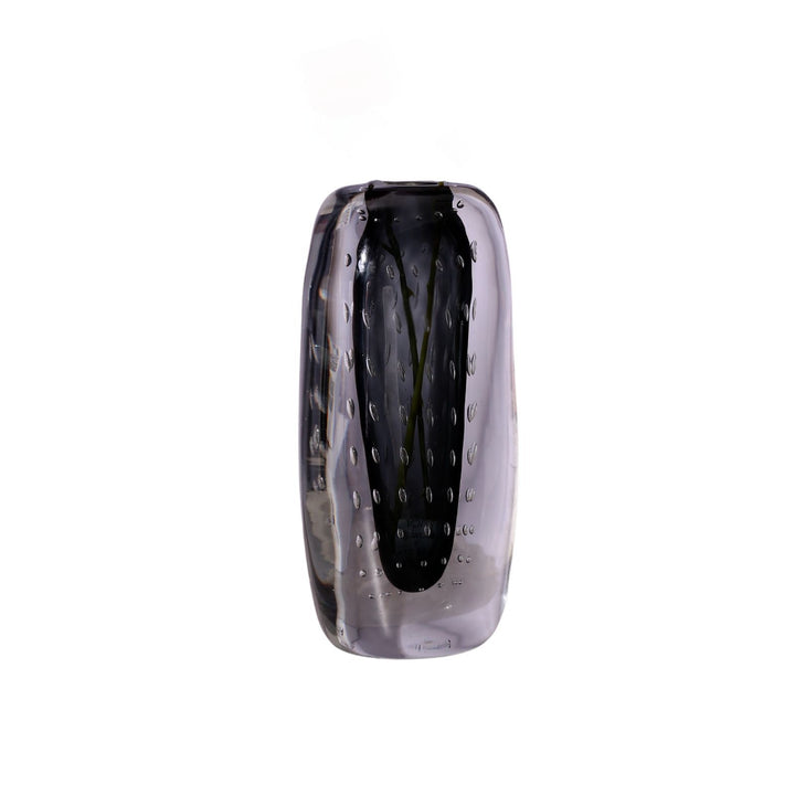 Fumé Grey Glass Vase - Large