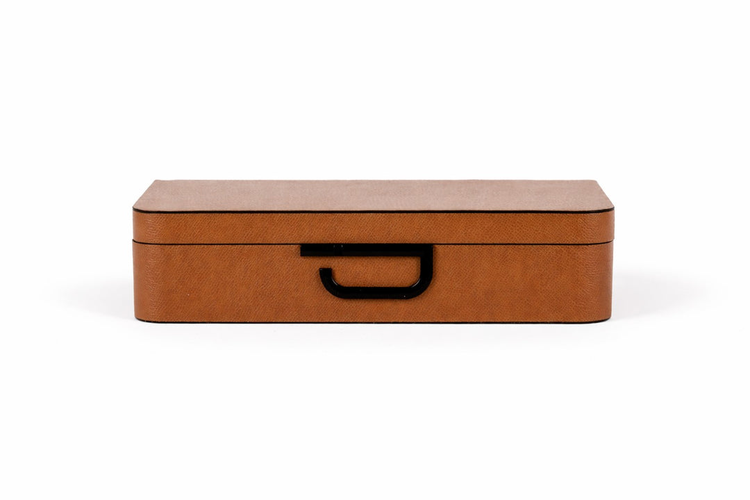 Sienna Tan Leather Box - Large