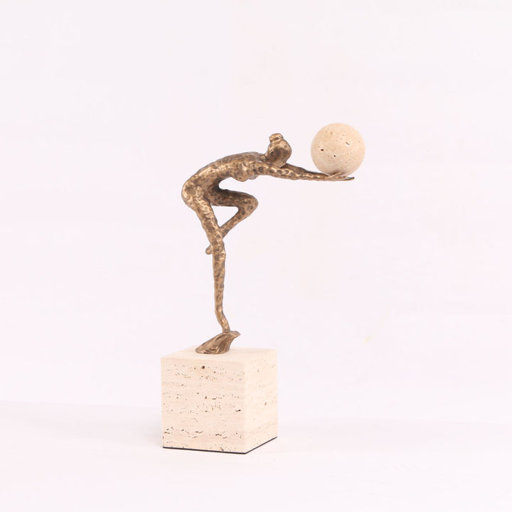 Ethereal Lady Sculpture - Travertine