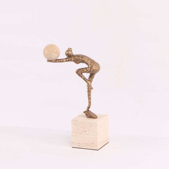 Ethereal Lady Sculpture - Travertine