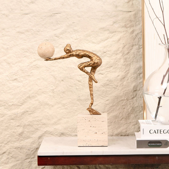 Ethereal Lady Sculpture - Travertine