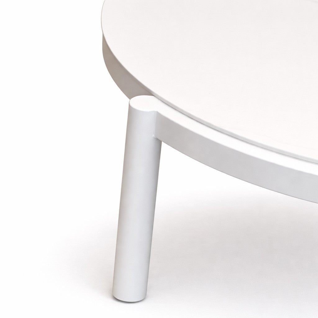 Lillie Large White Coffee Table with Ceramic Calacatta Gold top