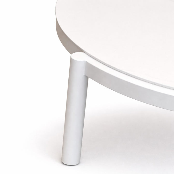 Lillie Large White Coffee Table with Ceramic Calacatta Gold top