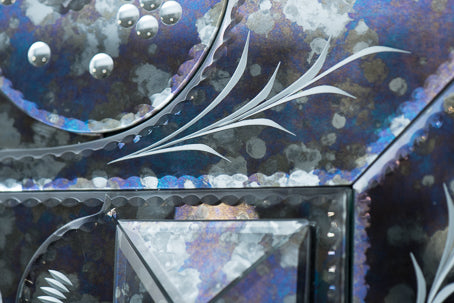 Serenissima Large Venetian Style mirror with Antiqued glass border