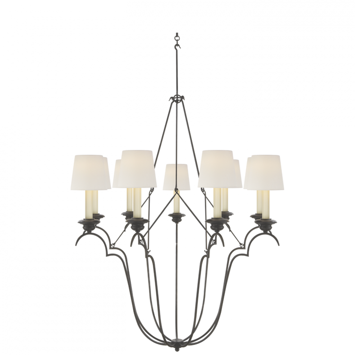 Belvedere Chandelier in Aged Iron