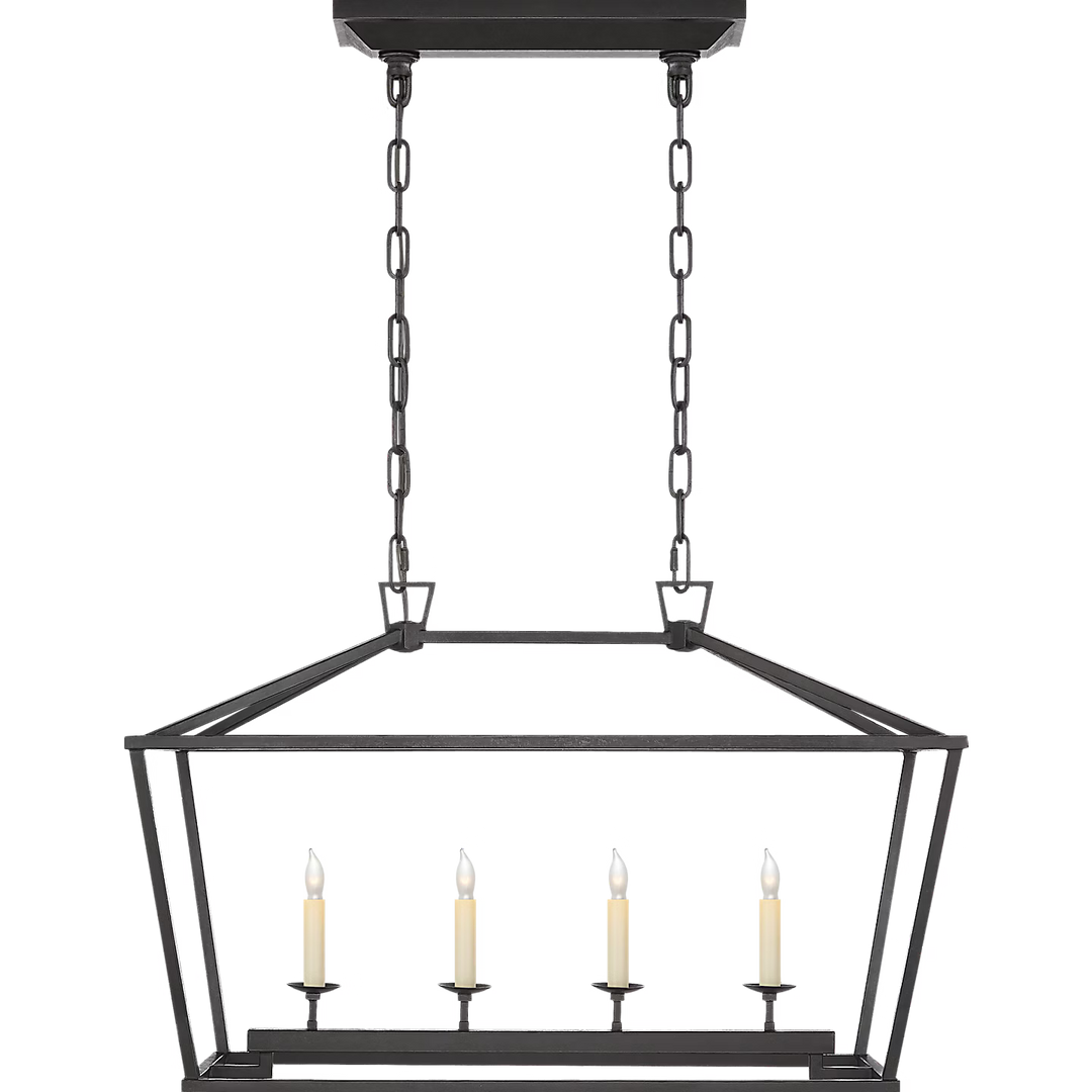 Darlana Small Linear Lantern in Aged Iron