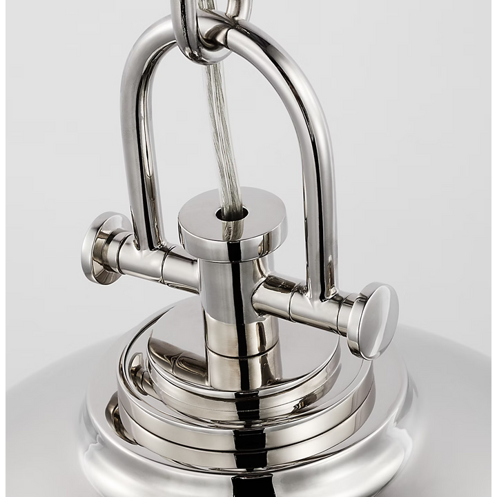 Adrian Large Globe Pendant in Polished Nickel