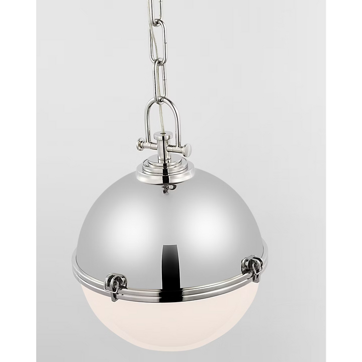 Adrian Large Globe Pendant in Polished Nickel