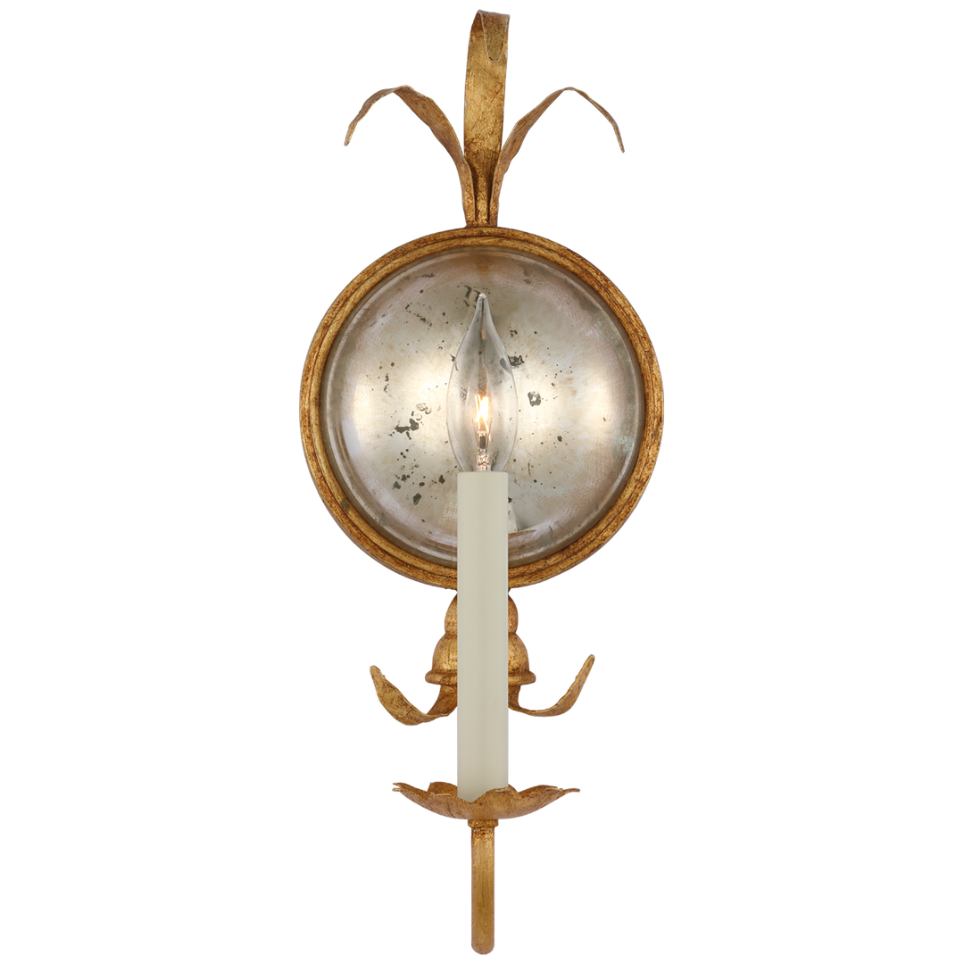 Gramercy Medium Single Sconce in Gilded Iron