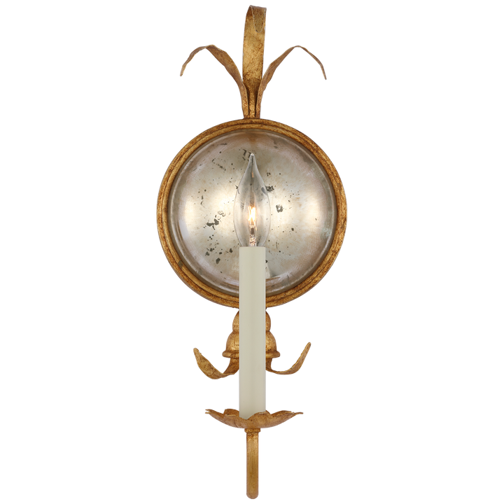 Gramercy Medium Single Sconce in Gilded Iron