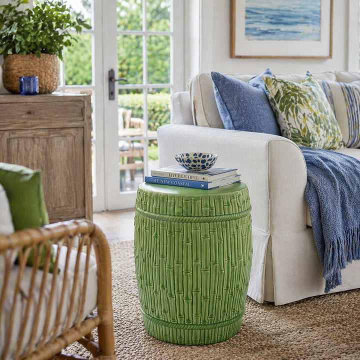 Bamboo Garden Stool Apple Green